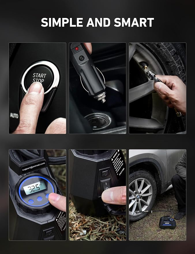 AstroAI Tire Inflator Portable Air Compressor Tire Air Pump - Image 9
