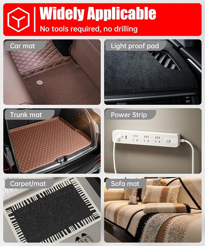 Hook and Loop Strips with Super Adhesive Heavy Duty, Made of 3M, Heat Resistant - Image 6