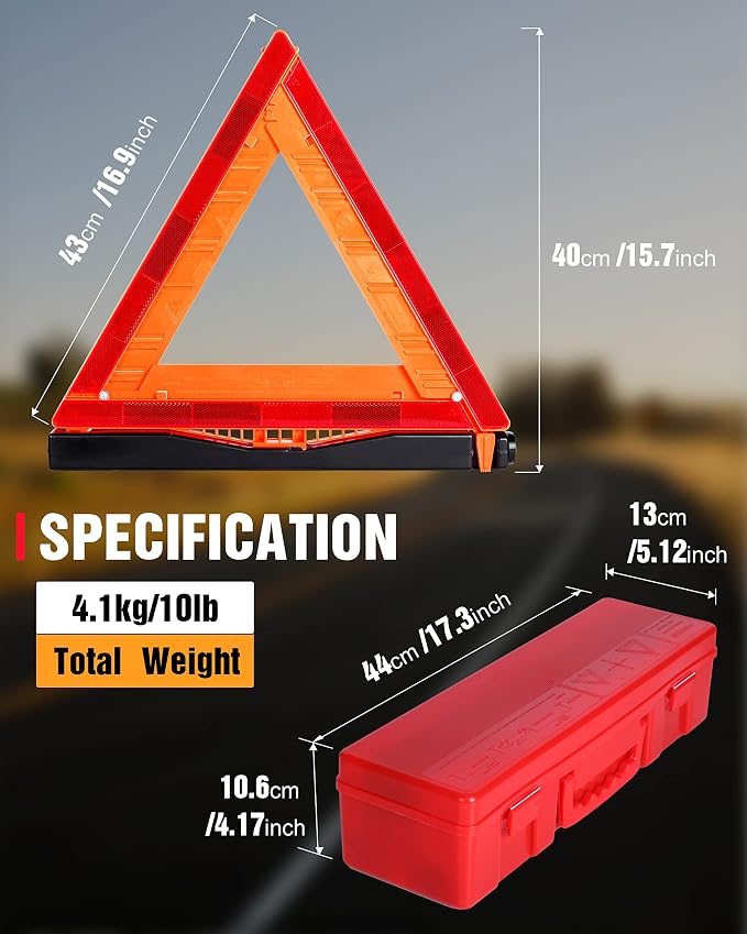 12 Pack Warning Triangle DOT Approved, Foldable Emergency Safety Reflective - Image 6