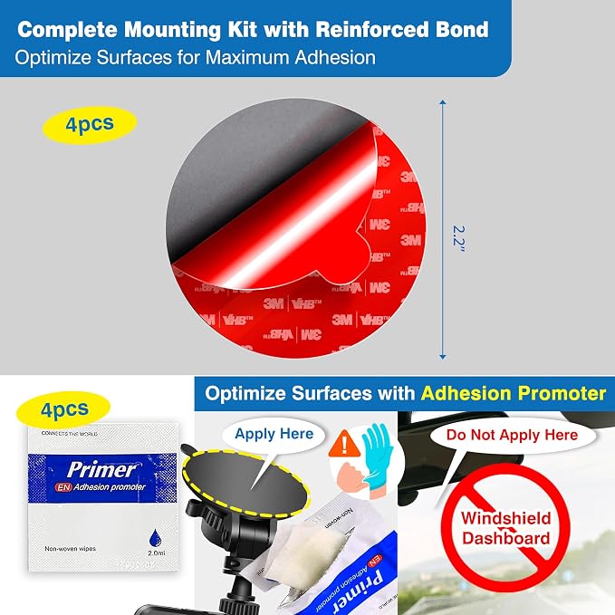Double-Sided Adhesive Pads for Dash Cam Mount – Made - Image 2