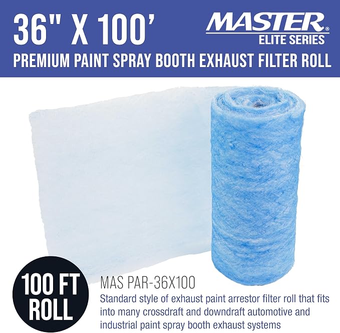 Master Airbrush Elite Paint Spray Booth Exhaust Filter Roll 36" x 100' - Image 2