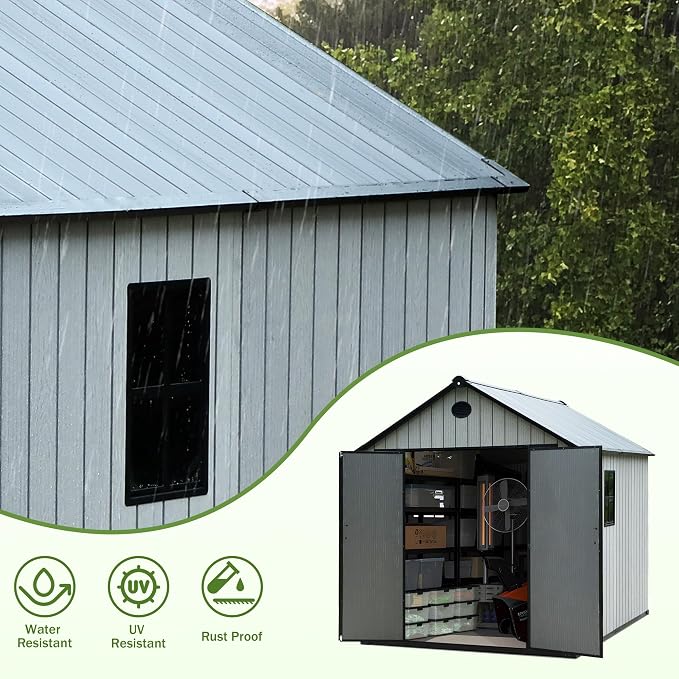 9×7 FT Outdoor Storage Shed, Large Backyard Sheds - Image 6