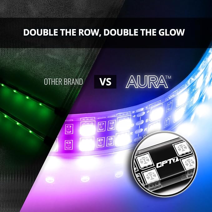 OPT7 Aura DreamColor RGB-IC Car Interior Ambient Light, Color Chasing Light Kit - Image 3