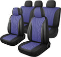 CAROMOP Luxury Faux Leather&Fabric Car Seat Covers Full Set by CAROMOP
