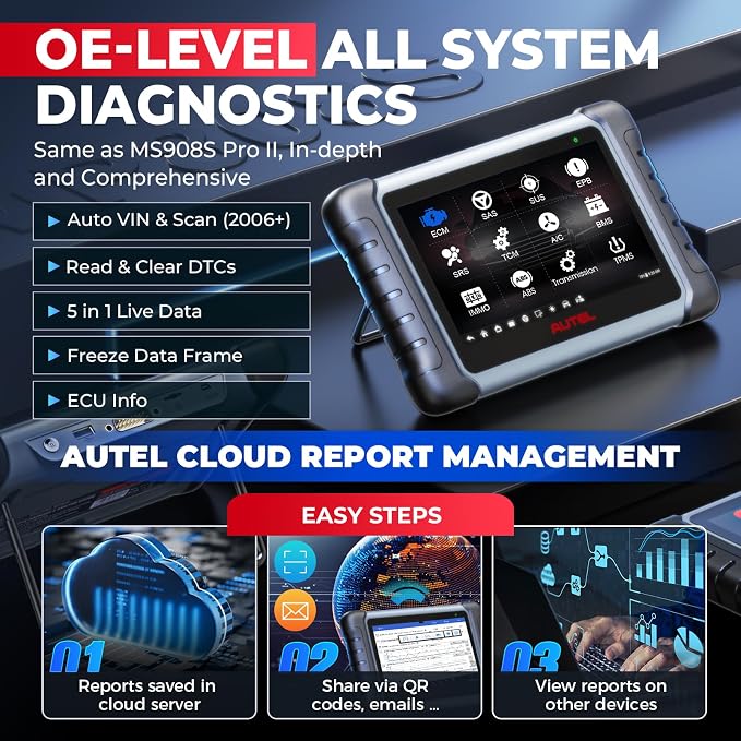 Autel MaxiPRO MP808S Scanner, 2025 2-Year Update MP808S Up of MaxiSys MS906BT - Image 7
