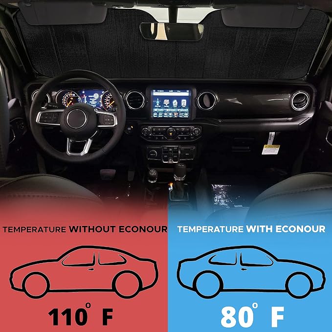 EcoNour Accordion Windshield Sun Shade - Image 5
