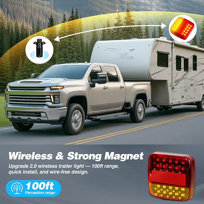 Wireless Magnetic Trailer Lights – Rechargeable LED Trailer Light Kit - Image 4