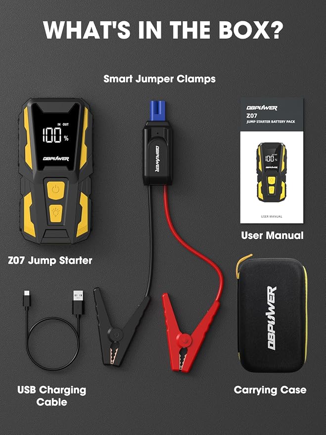 DBPOWER 5000A Jump Starter, 74Wh Car Battery Jump Starter - Image 8