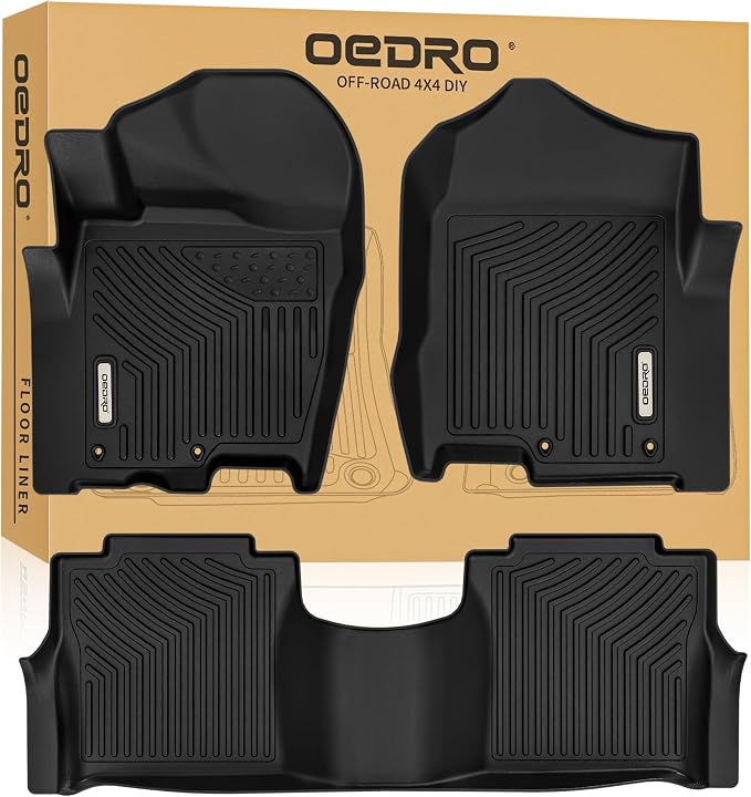 OEDRO Floor Mats Fit for 2017-2021 Nissan Titan / 2016-2021 Nissan Titan XD by OEDRO