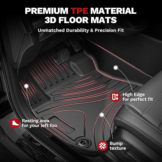 Powerty Floor Mats for Honda CR-V 2023 2024 2025 Accessories All Weather Car - Image 7