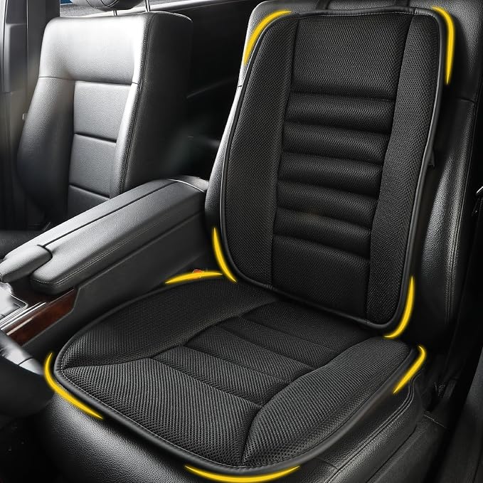 Car Seat Cushion with Back Support Pillow, Comfy Lumbar Support & Seat Cushion by LoftyAim