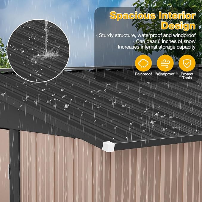 10x8 FT Outdoor Storage Shed - Image 2