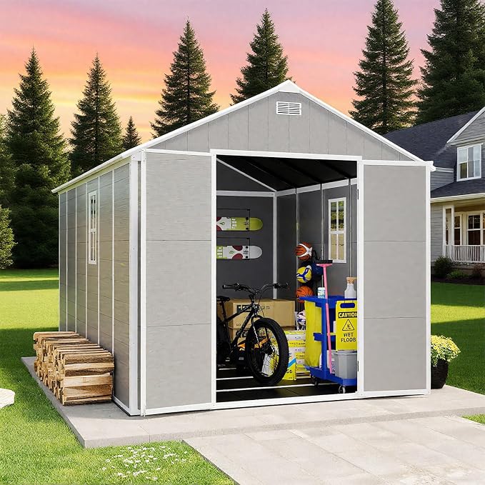 8x10 FT Outdoor Storage Resin Shed by Unknown