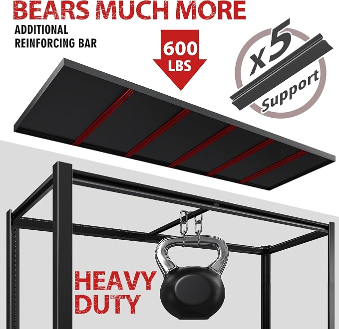 REIBII 78" H Garage Shelving, Storage Shelves Heavy Duty Load 3000LBS, - Image 6