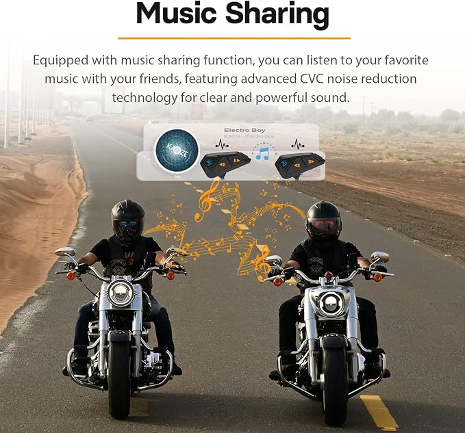 FreedConn FG Motorcycle Helmet Bluetooth Headset, Motorcycle Communication - Image 4