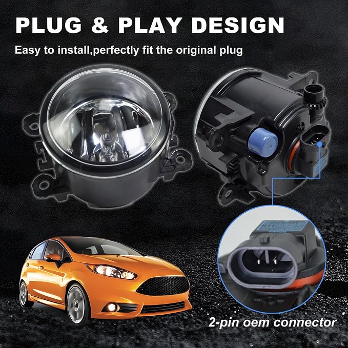 Fog Light Lamp Assembly Replacement 4F9Z-15200-AA Compatible - Image 4
