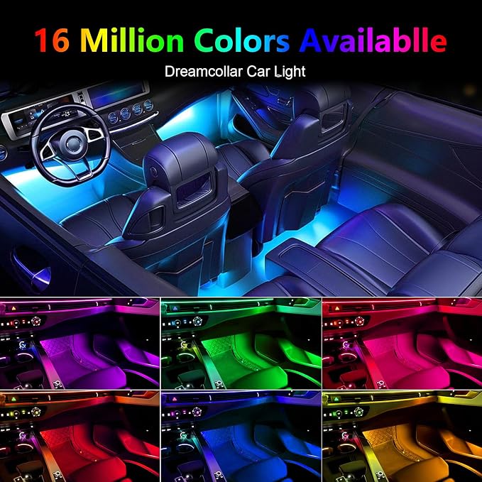 WEBUPAR Acrylic Interior Car Lights, Car Accessories 14 in 1 Car LED Strip - Image 4