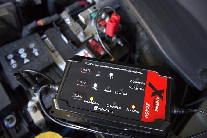 PulseTech XC450 Xtreme Charge 4 AMP Smart Battery Charger Maintainer, Trickle - Image 7
