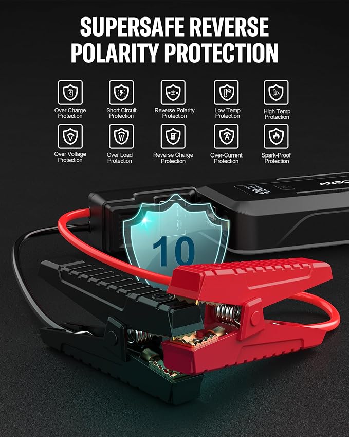 3000A Peak Car Jump Starter, Battery Booster - Image 6