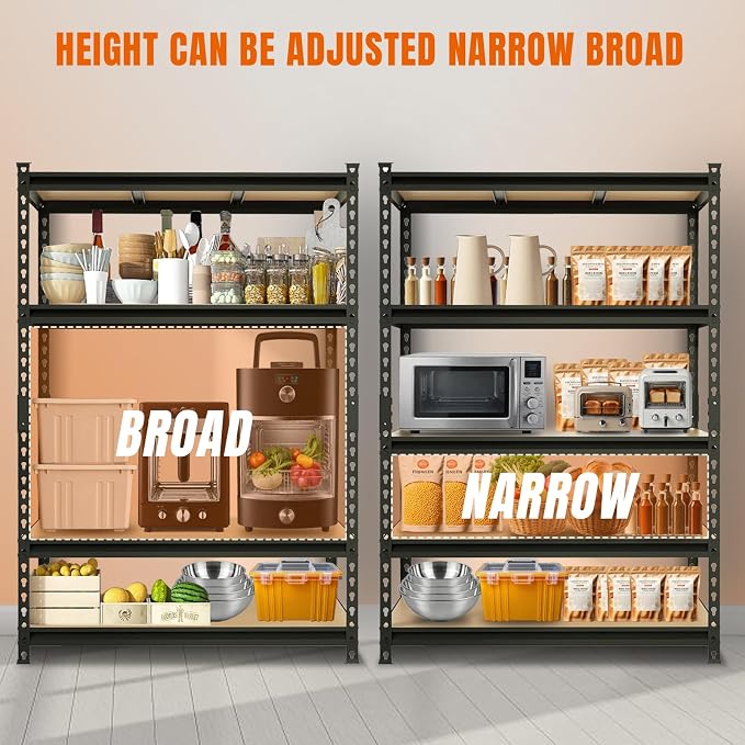 BIG RED Storage Shelving Unit, 5-Tier Adjustable, Heavy Duty Metal Garage - Image 7