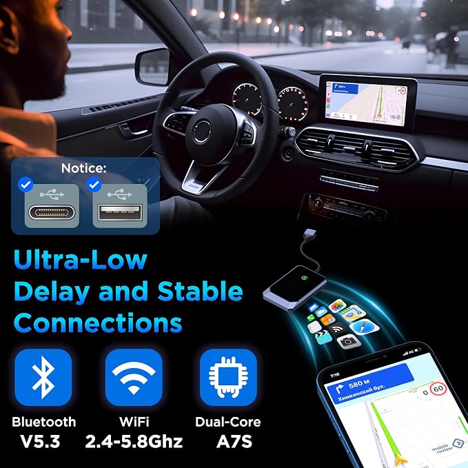 Wireless Carplay Adapter, Converts Wired to Wireless carplay Adapter - Image 5