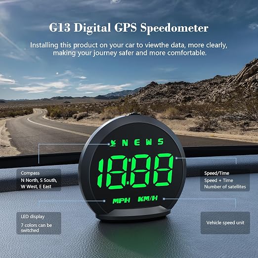 G13 GPS Speedometer, Universal Digital GPS Speedometer - Image 2