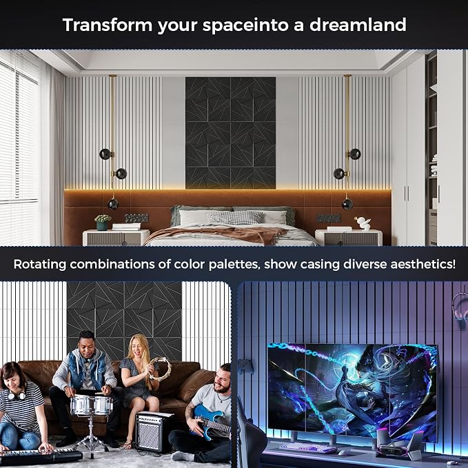 8 Pack 2-Layer Fold Soundproof Wall Panels, 0.9lb/ft³ High Density, 3D Acoustic - Image 6