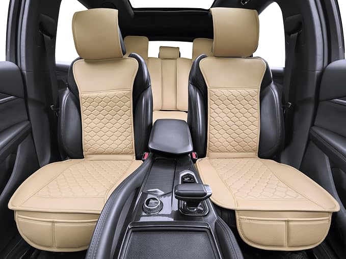 Elantrip Car Seat Cover Full Set Leather Car Seat Protector Universal fit - Image 4