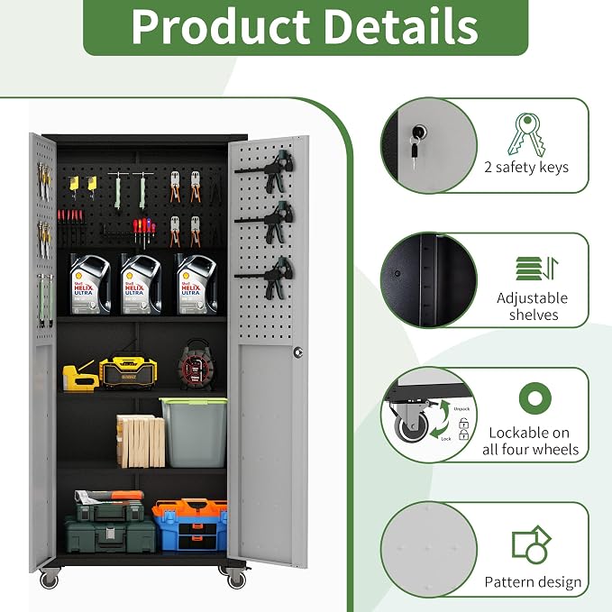 Metal Garage Storage Cabinet - Image 4