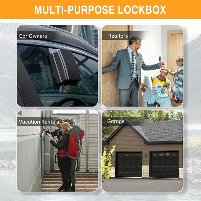 Car Window Lock Box for Turo, Car Key Lock Box, 4-Digit Combination Lockbox - Image 6
