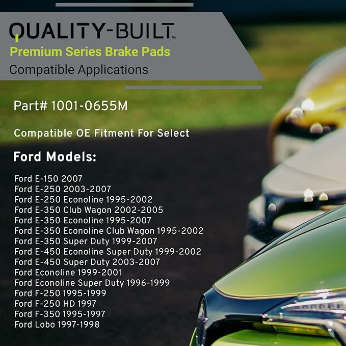 Premium Semi-Metallic Front Brake Pads Compatible - Image 3