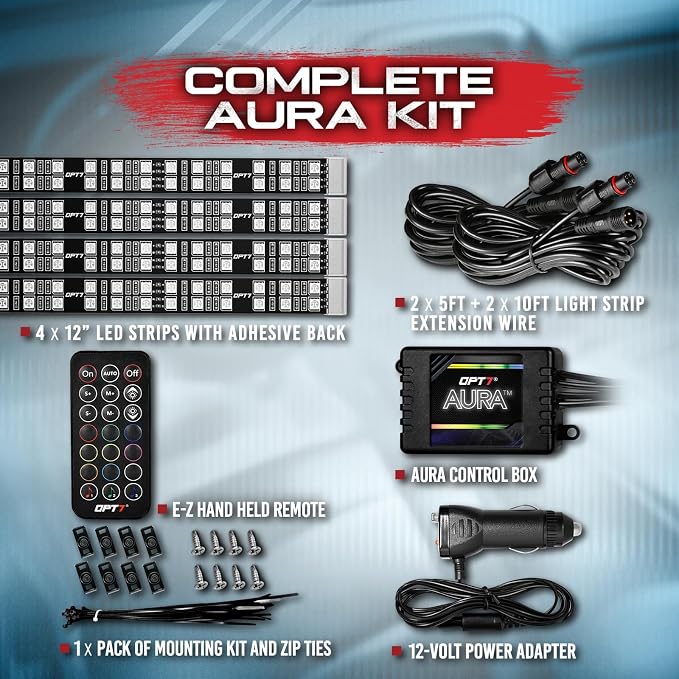 OPT7 Aura Double Row Car LED Lights Interior - Image 5