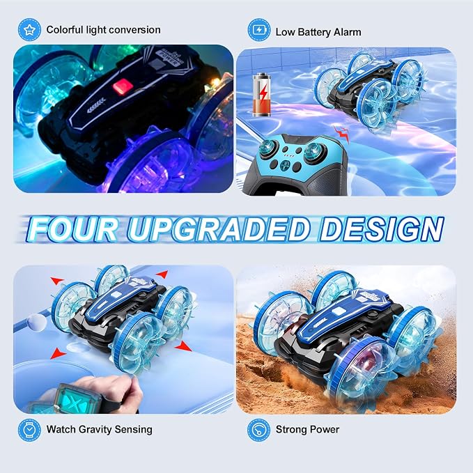 Toys for Ages 5-13, Amphibious Remote Control Car, 2.5GHz 4WD 131Ft 360° - Image 2