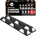 Xpose Safety 48" Heavy Duty Rubber Parking Stopper – 6 Pack Wheel Blocks by XposeSafety