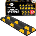 Xpose Safety 48" Heavy Duty Rubber Parking Stopper – 10 Pack Wheel Blocks by XposeSafety
