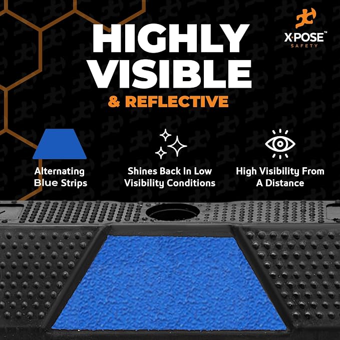 Xpose Safety 72" Heavy Duty Rubber Parking Stopper – Bulk Half Pallet 24 Pack - Image 4