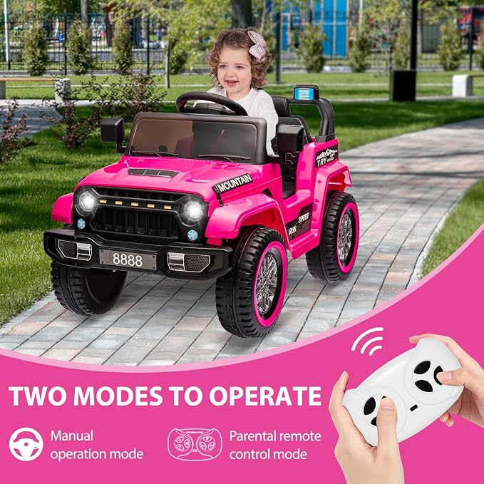 Hetoy Kids Ride On Truck Car, 12V Battery Powered Electric Car w/Parent Remote - Image 3