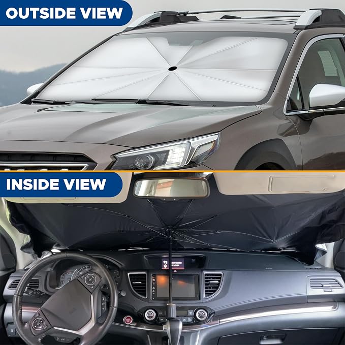 EcoNour Car Umbrella Windshield Sun Shade | Foldable UV Blocker Sun Shade | - Image 8