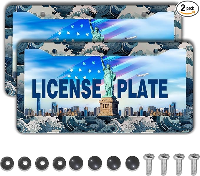 License Plate Frames for Men Multicolor License Plate Frame Holder for Women by Unknown
