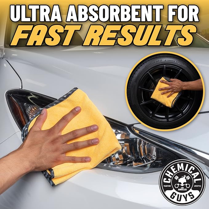 Chemical Guys ‎MIC_507_03 Automotive Microfiber Drying Chamois, 3 Pack - Image 8