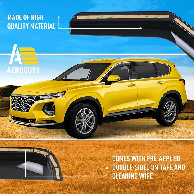 Extra Durable Window Deflectors in-Channel Window Visors Rain Guards Fit - Image 6