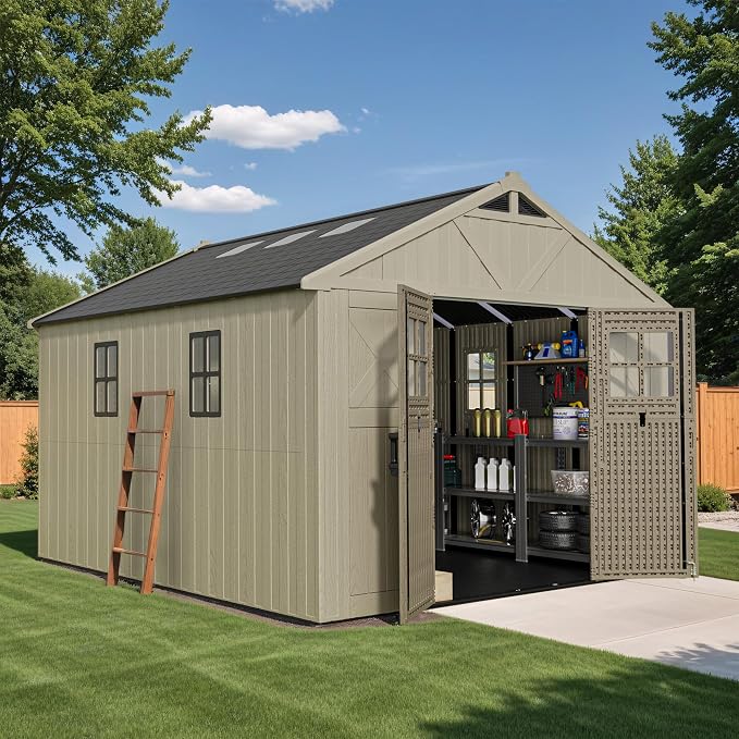 Devoko 10 x 12 FT Plastic Outdoor Storage Shed - Image 2