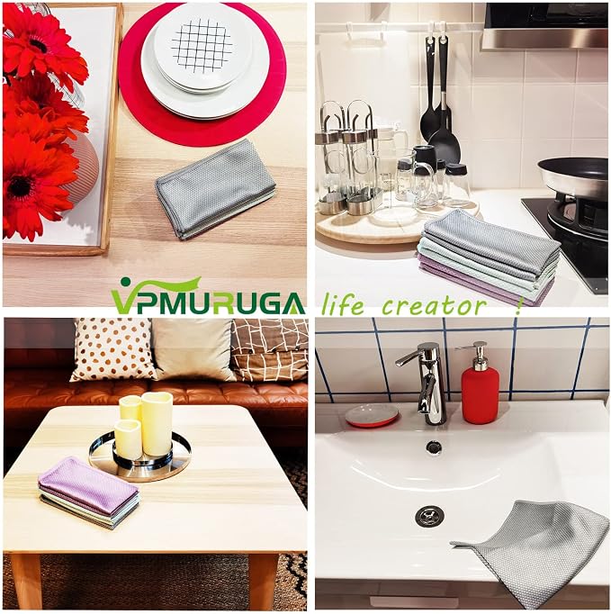 Streak Free Lint Free Microfiber Window Cleaning Cloth, Best Glass Car Shiny - Image 6