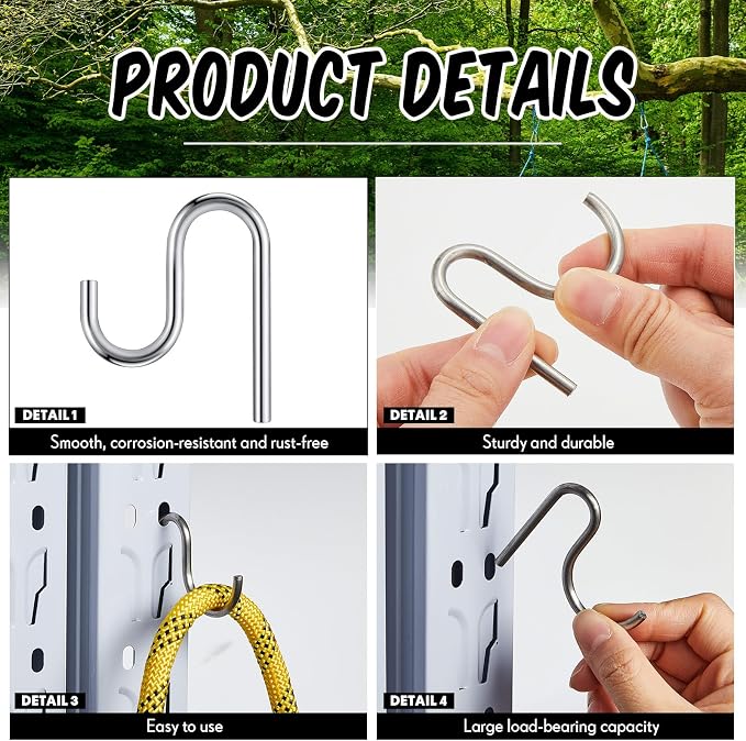 Blulu 10 Pcs 2'' Long Shed Hooks Shed Accessories - Image 4