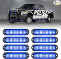 HLauto 1200T Emergency Strobe Grille Lights: 8pcs 12 LED Sync Feature Safety by HLauto