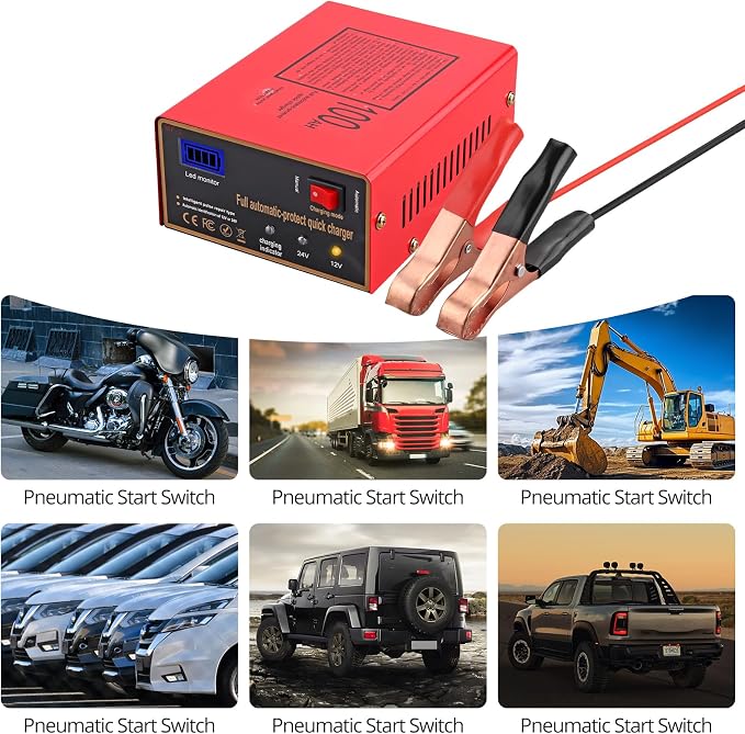 12/24V Battery Charger 10A/7.5A Smart Adjustable Car Battery Charger - Image 7