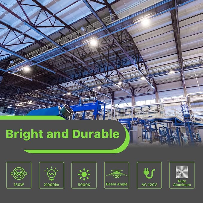 LED High Bay Light 150W, 21000lm 5000K UFO Led High Bay Light, Commercial Bay - Image 2