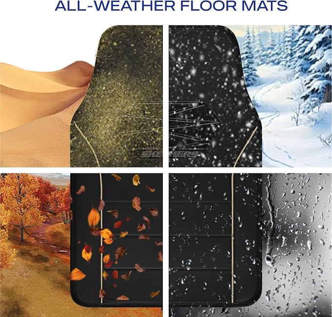 Skechers Memory Foam Car Mats, Leather Piping - Image 7