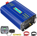 Pure Sine Wave Inverter 1500 Watt 12V to 110V 120V AC Surge Peak 3100W by VOLTWORKS