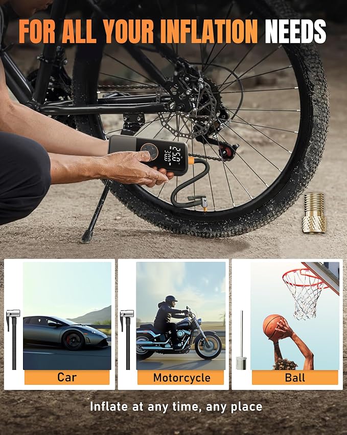 Tire Inflator Portable Air Compressor, 150PSI Air Compressor - Image 7